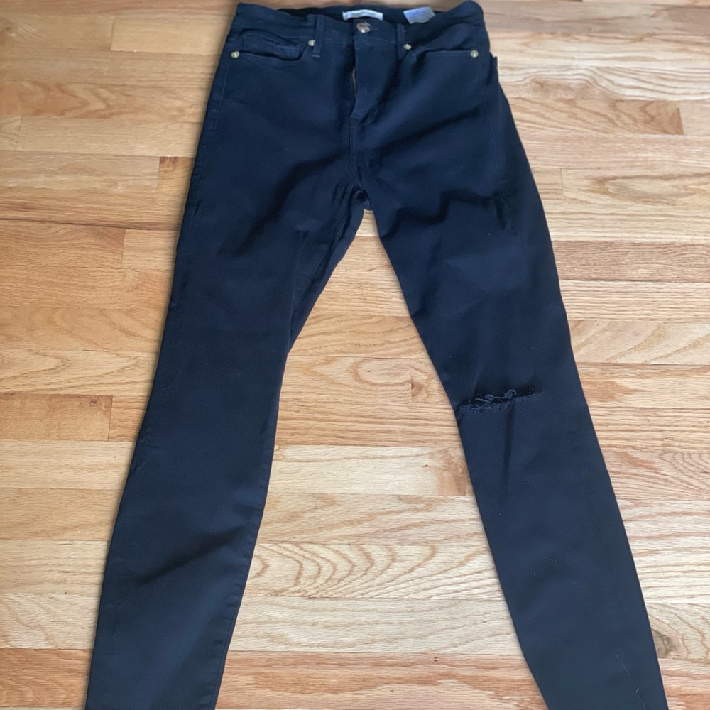 Good American Black Skinny Jeans Sleek Fit